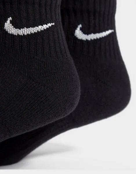 Nike 3 Pack Cushioned Quarter Socks
