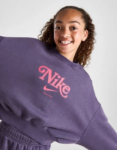 Nike Mikina G Nsw Trend Flc Crp Crew Girl