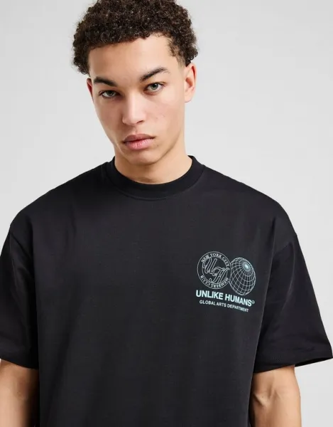 Unlike Humans Tričko Wired Tee Blk-Blk