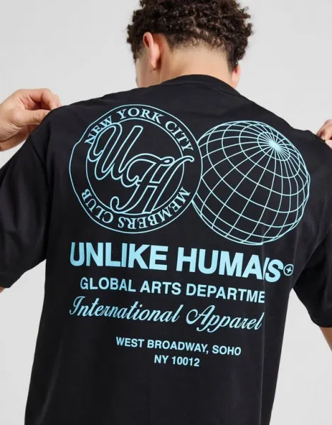 Unlike Humans Tričko Wired Tee Blk-Blk