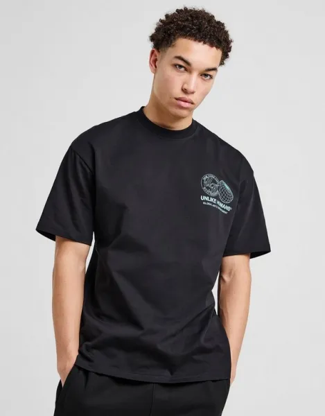 Unlike Humans Tričko Wired Tee Blk-Blk