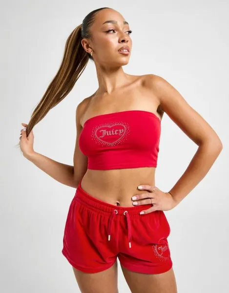 Juicy Couture Top Bandeau Diamente Heart Logo