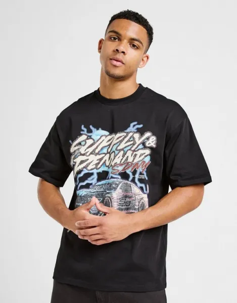 Supply&demand Tričko Nasty Tee Blk-Blk