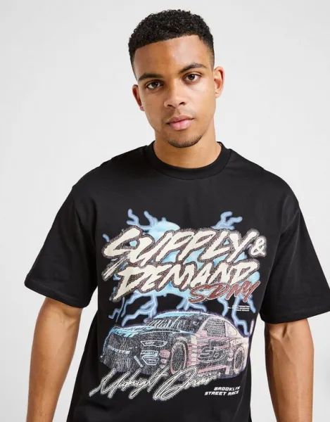 Supply&demand Tričko Nasty Tee Blk-Blk