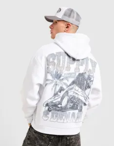 Supply&demand Mikina S Kapucňou Ocean Hd Wht-Wht