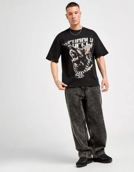 Supply&demand Tričko Fast Life Tee Blk-Blk