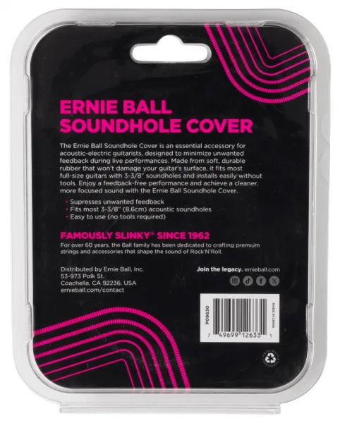 Ernie Ball Acoustic Sound Hole Cover 3-3/8in