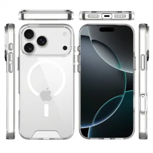 JP MagFit MagSafe puzdro s certifikátom SGS 1,2M, iPhone 17 Pro Max, priehľadné