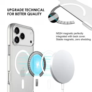 JP MagFit MagSafe puzdro s certifikátom SGS 1,2M, iPhone 17 Pro Max, priehľadné