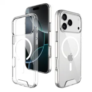 JP MagFit MagSafe puzdro s certifikátom SGS 1,2M, iPhone 17 Pro Max, priehľadné