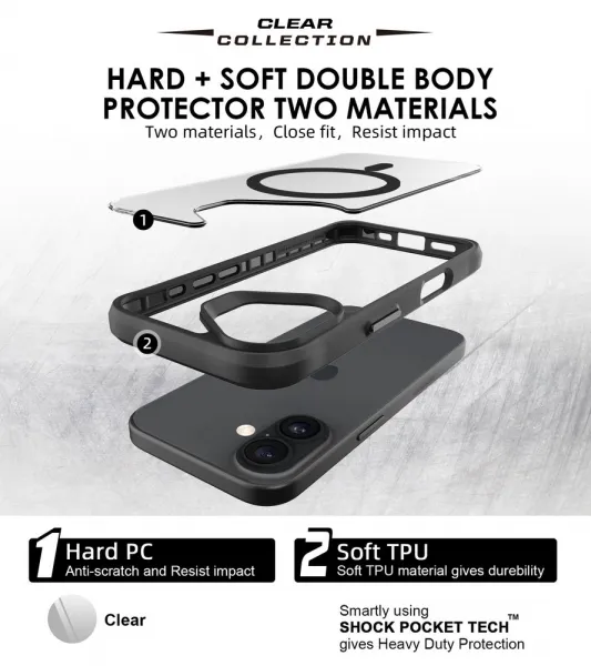 JP MagFit MagSafe puzdro s certifikátom 3M SGS, iPhone 17, čierne