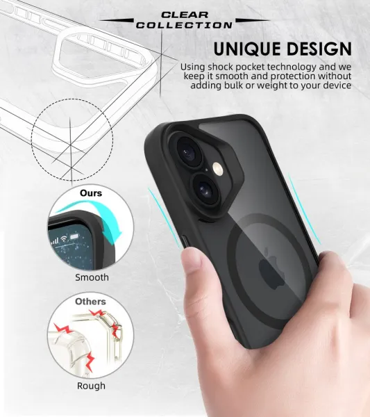 JP MagFit MagSafe puzdro s certifikátom 3M SGS, iPhone 17, čierne