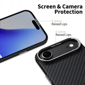 Tech-Protect Ion Carbon MagSafe kryt na iPhone 17 Air, čierny/strieborný