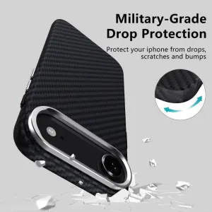 Tech-Protect Ion Carbon MagSafe kryt na iPhone 17 Air, čierny/strieborný