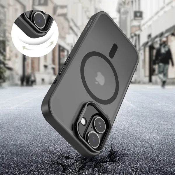 Tech-Protect MagStand MagSafe kryt na iPhone 17, čierny