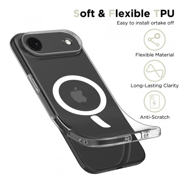 Tech-Protect Flexair MagSafe, iPhone Air, priehľadný