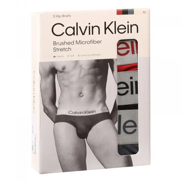 3PACK pánske slipy Calvin Klein viacfarebné (NB4122-0GU) S