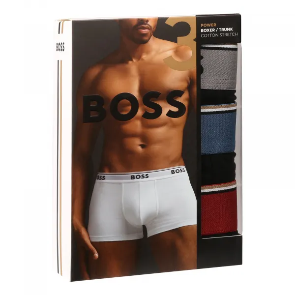 3PACK pánske boxerky BOSS čierne (50531684 964) L, trenky