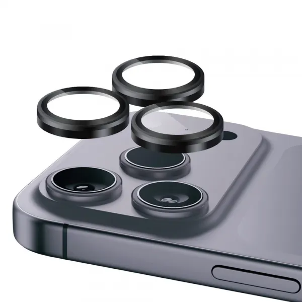 JP Camring Fit, sklíčko pre objektív fotoaparátu, iPhone 17 Pro Max, čierne