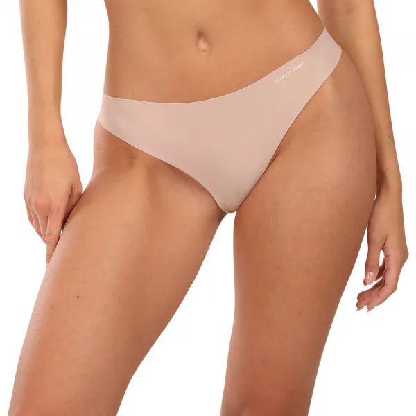 3PACK dámske tangá Calvin Klein bezšvová viacfarebná (QD3558E-31K) S