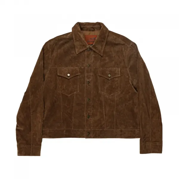 Goodies Sportive Premium Kombu Real Suede Jacket "Brown" (KSJ25-BROWN)