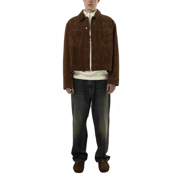 Goodies Sportive Premium Kombu Real Suede Jacket "Brown" (KSJ25-BROWN)
