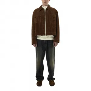 Goodies Sportive Premium Kombu Real Suede Jacket "Brown" (KSJ25-BROWN)