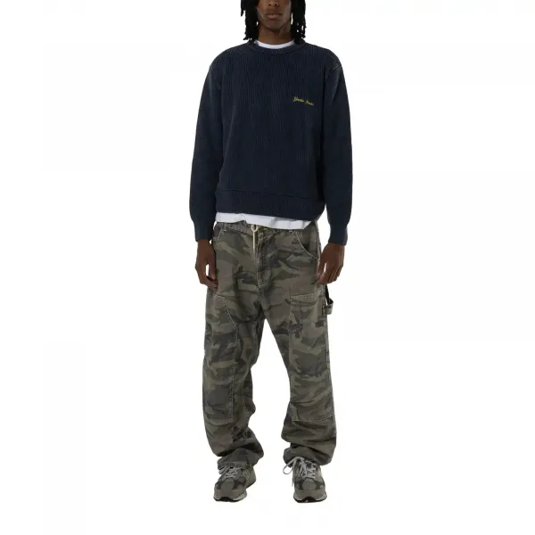 Goodies Sportive Washed Insignia Premium Knit "Blue" (IKP25-BLUE-MUSTARD)