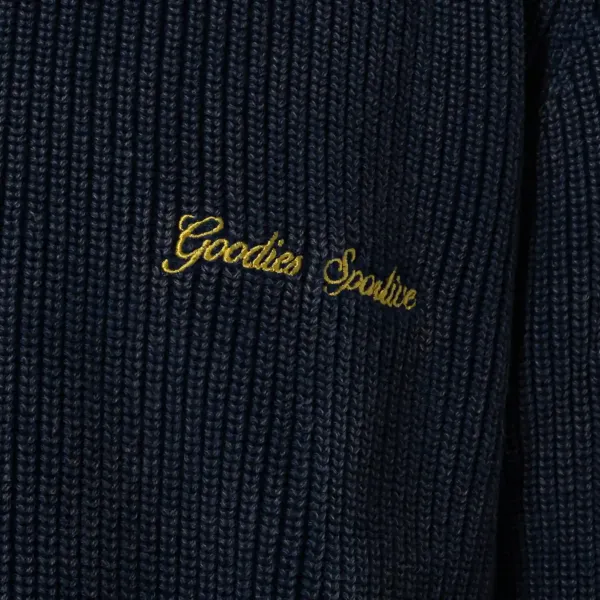 Goodies Sportive Washed Insignia Premium Knit "Blue" (IKP25-BLUE-MUSTARD)
