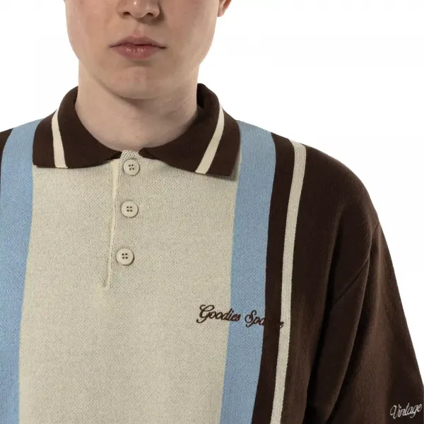 Goodies Sportive Niagara Polo "Choco" (NP25-CHOCO-BLUE-ECRU)