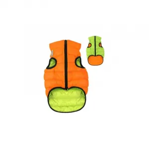 Teplá vesta pre psa AiryVest oranžovo zelená, Veľkosť: S30