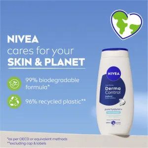 NIVEA Derma Control Defend upokojujúci sprchový gél s kyselinou hyalurónovou 250 ml