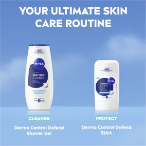 NIVEA Derma Control Defend upokojujúci sprchový gél s kyselinou hyalurónovou 250 ml