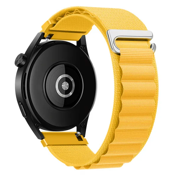 BStrap Nylon Loop remienok na Garmin Vivoactive 4, yellow (SSG037C0905)