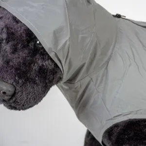 DUVO+ športový prší plášť z reflexnej látky pre psov L 60cm sivý