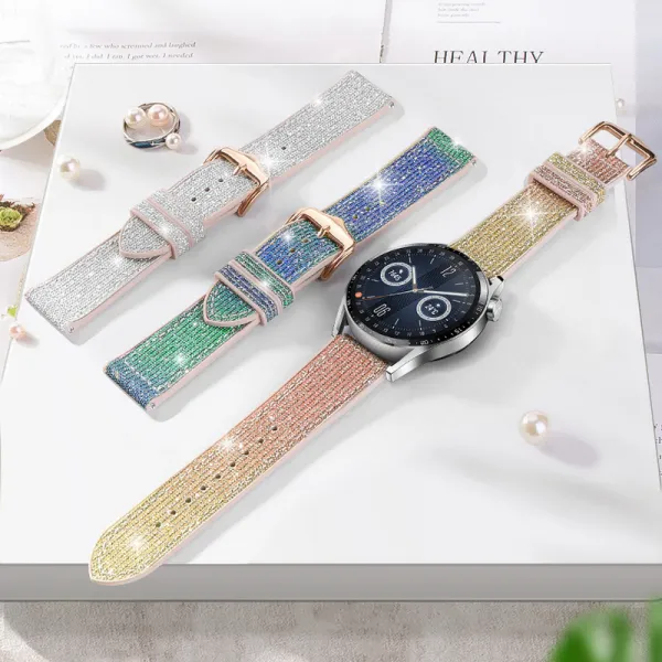 BStrap Glitter remienok na Garmin Vivoactive 3, silver (SSG032C0106)