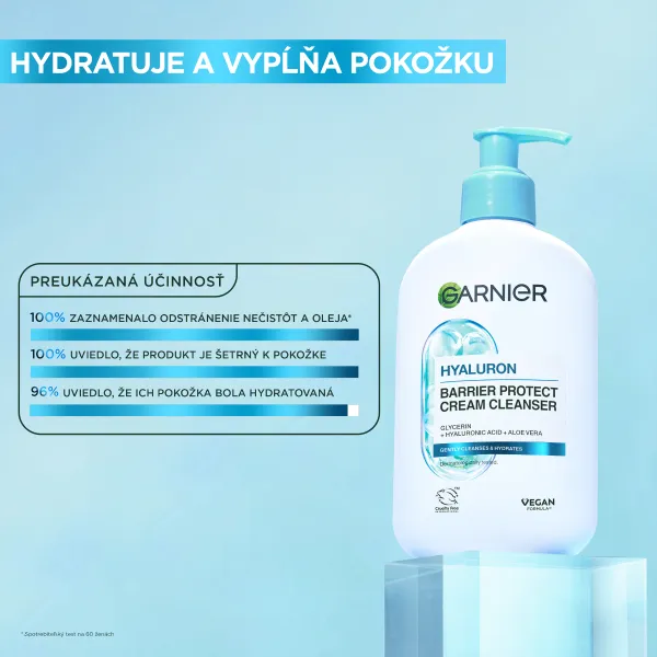 Garnier Skin Naturals Hyaluronic Aloe upokojujúci čistiaci krém s kyselinou hyalurónovou 250 ml