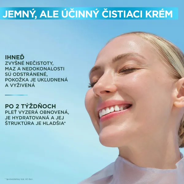 Garnier Skin Naturals Hyaluronic Aloe upokojujúci čistiaci krém s kyselinou hyalurónovou 250 ml