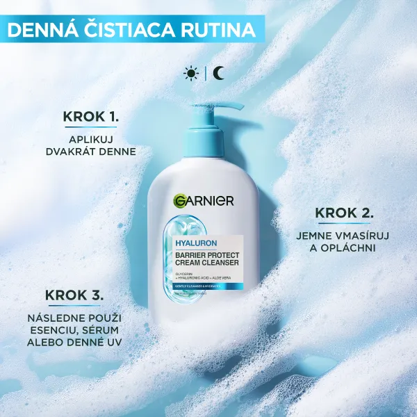 Garnier Skin Naturals Hyaluronic Aloe upokojujúci čistiaci krém s kyselinou hyalurónovou 250 ml