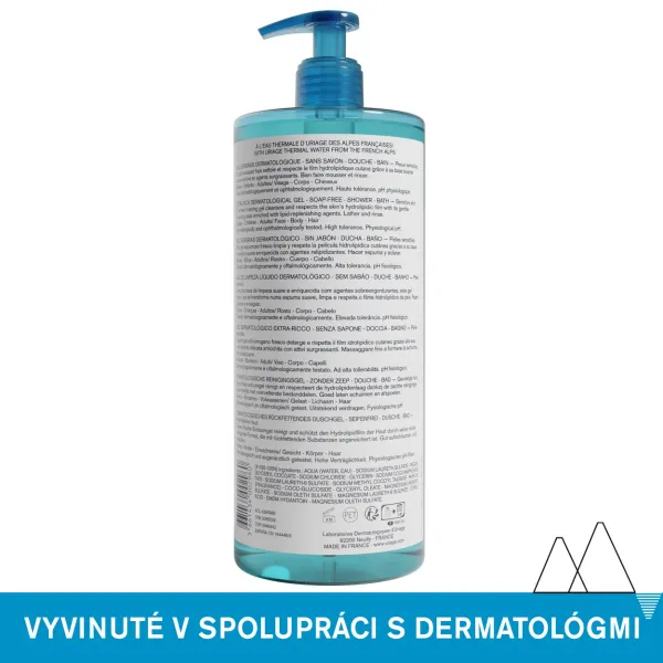 Uriage Hygiène Extra-Rich Dermatological Gel čistiaci gél na tvár a telo 1000 ml