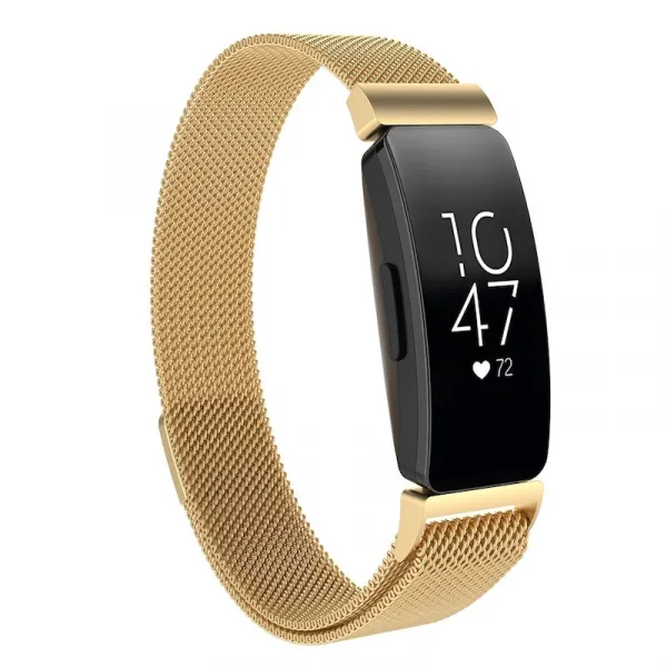 BStrap Milanese (Large) remienok na Fitbit Inspire, gold (SFI004C02)