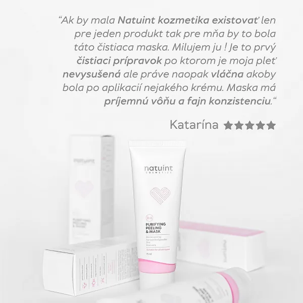 Natuint cosmetics - Maska a píling 2v1 - čistiaca