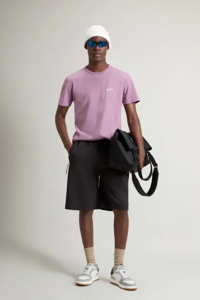 Tričko Woolrich Logo T-Shirt Grapeade