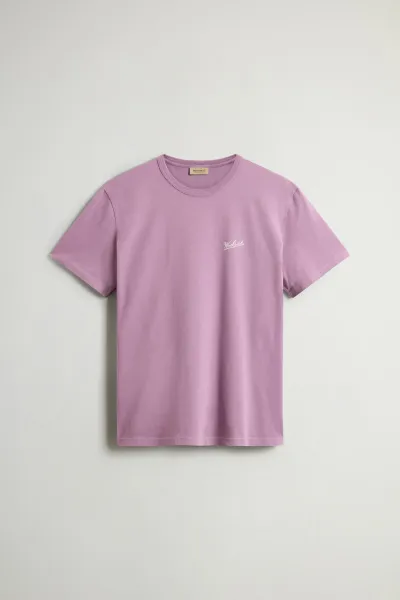 Tričko Woolrich Logo T-Shirt Grapeade