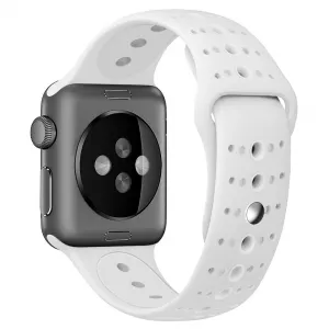 BStrap Silicone Sport remienok na Apple Watch 38/40/41mm, White (SAP007C07)