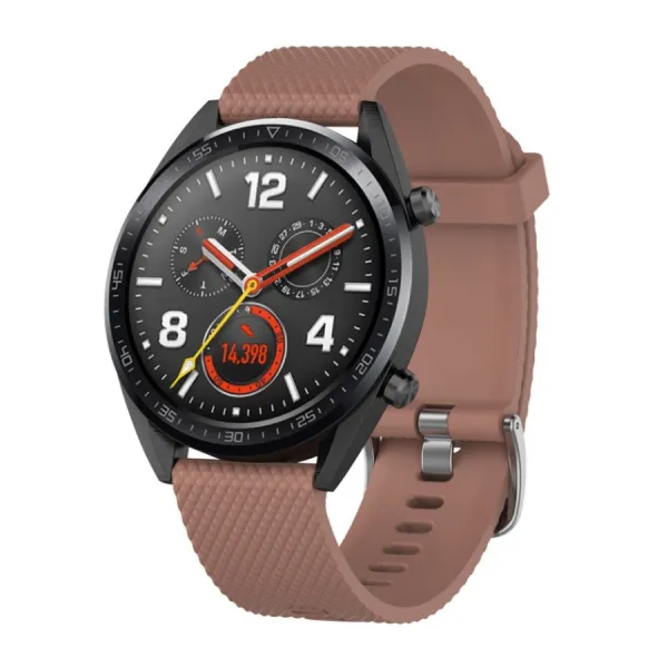 BStrap Silicone Bredon remienok na Huawei Watch GT3 46mm, brown (SHU001C0910)