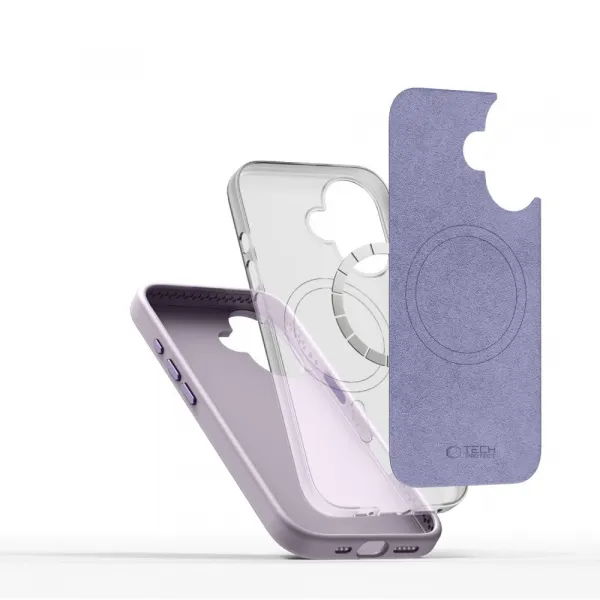 Tech-Protect Silicone Pure MagSafe kryt na iPhone 16, fialový
