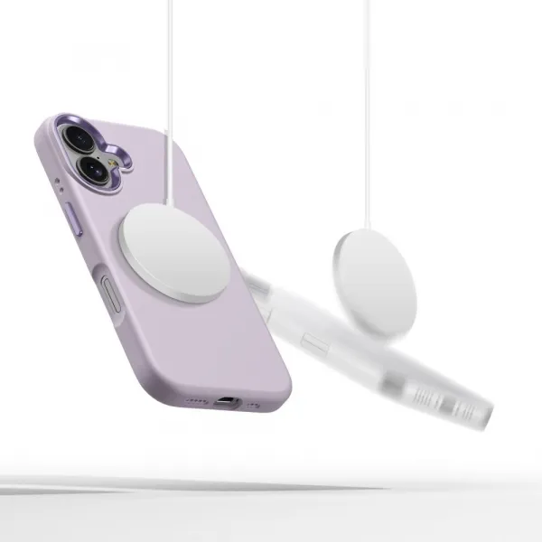 Tech-Protect Silicone Pure MagSafe kryt na iPhone 16, fialový