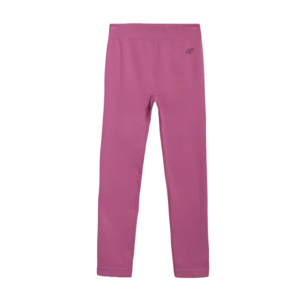 Dievčenské legíny 4F JUNIOR TIGHTS CAS F244-4FJWAW25TTIGF244-53S-DARK PINK