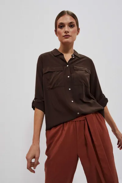 Marisse Women's Shirt L-Ko-4026 D.Oak
